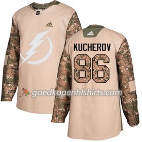 Tampa Bay Lightning Nikita Kucherov 86 Adidas 2017-2018 Camo Veterans Day Practice Authentic Shirt - Mannen